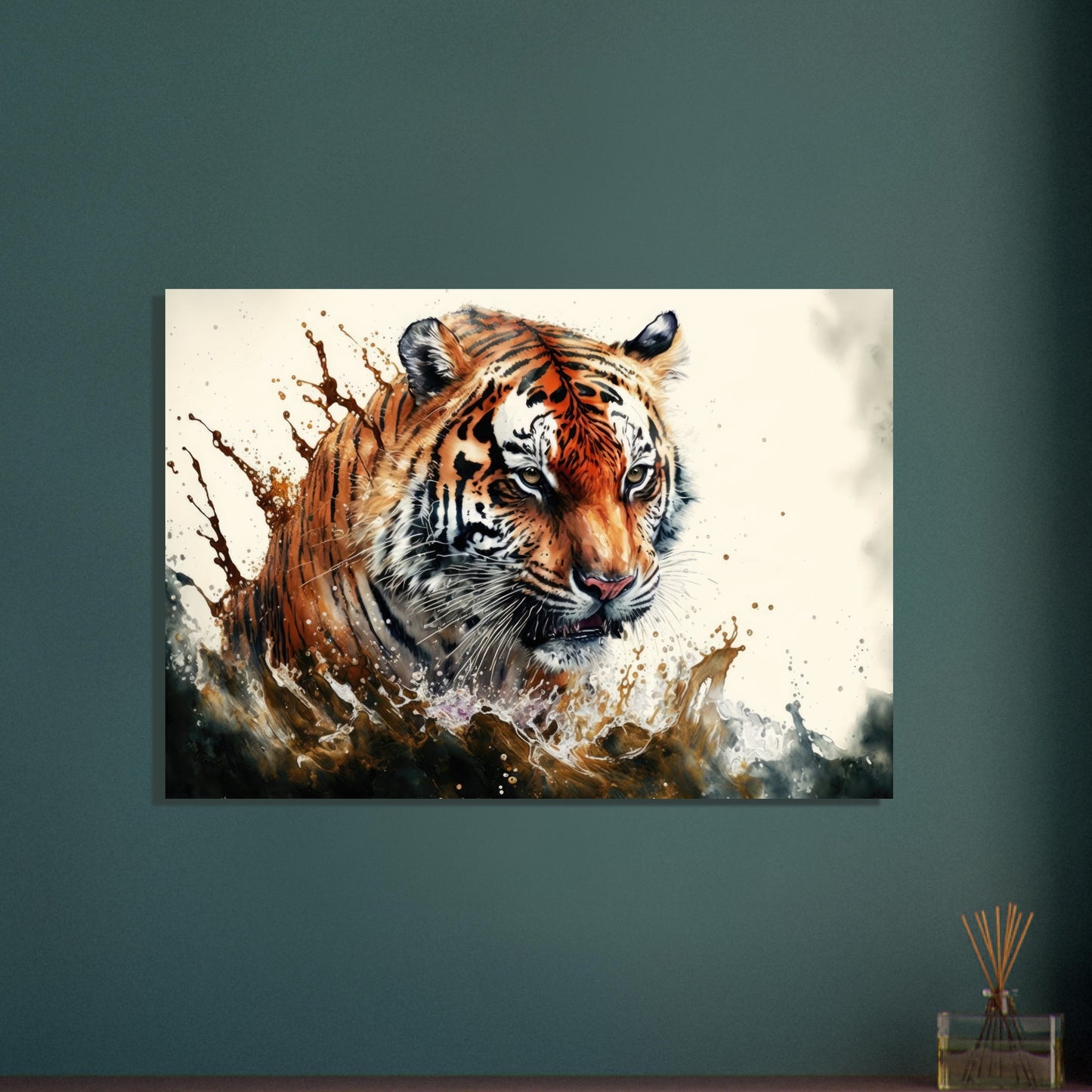 Tiger Splash, Aluminiumdruck - Stiersbeste
