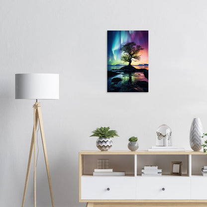 Polarlicht Baum, Aluminiumdruck - Stiers Beste