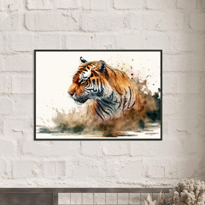 Faszination des Tigers, Poster mit Alurahmen - Stiersbeste