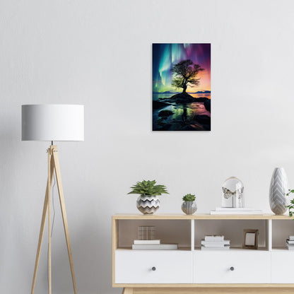 Polarlicht Baum, Holzdruck - Stiers Beste