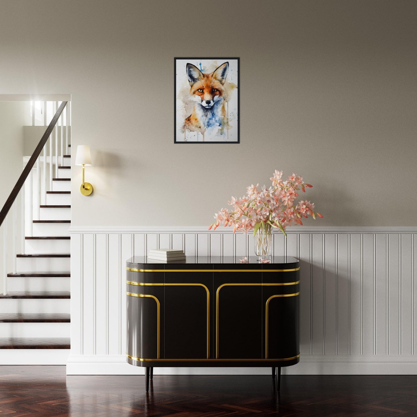 Fuchstraum, Poster mit Holzrahmen - Stiersbeste
