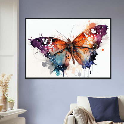 Wings of Color, Poster mit Holzrahmen - Stiersbeste