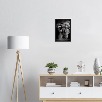 Die Essenz des Elefanten, Poster mit Holzrahmen - Stiersbeste