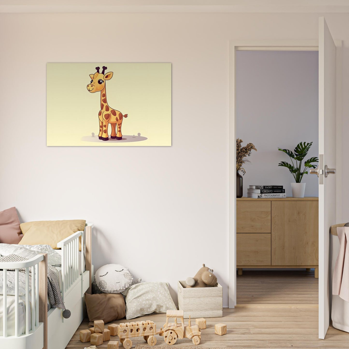 Die Giraffe, Aluminiumdruck - Stiersbeste