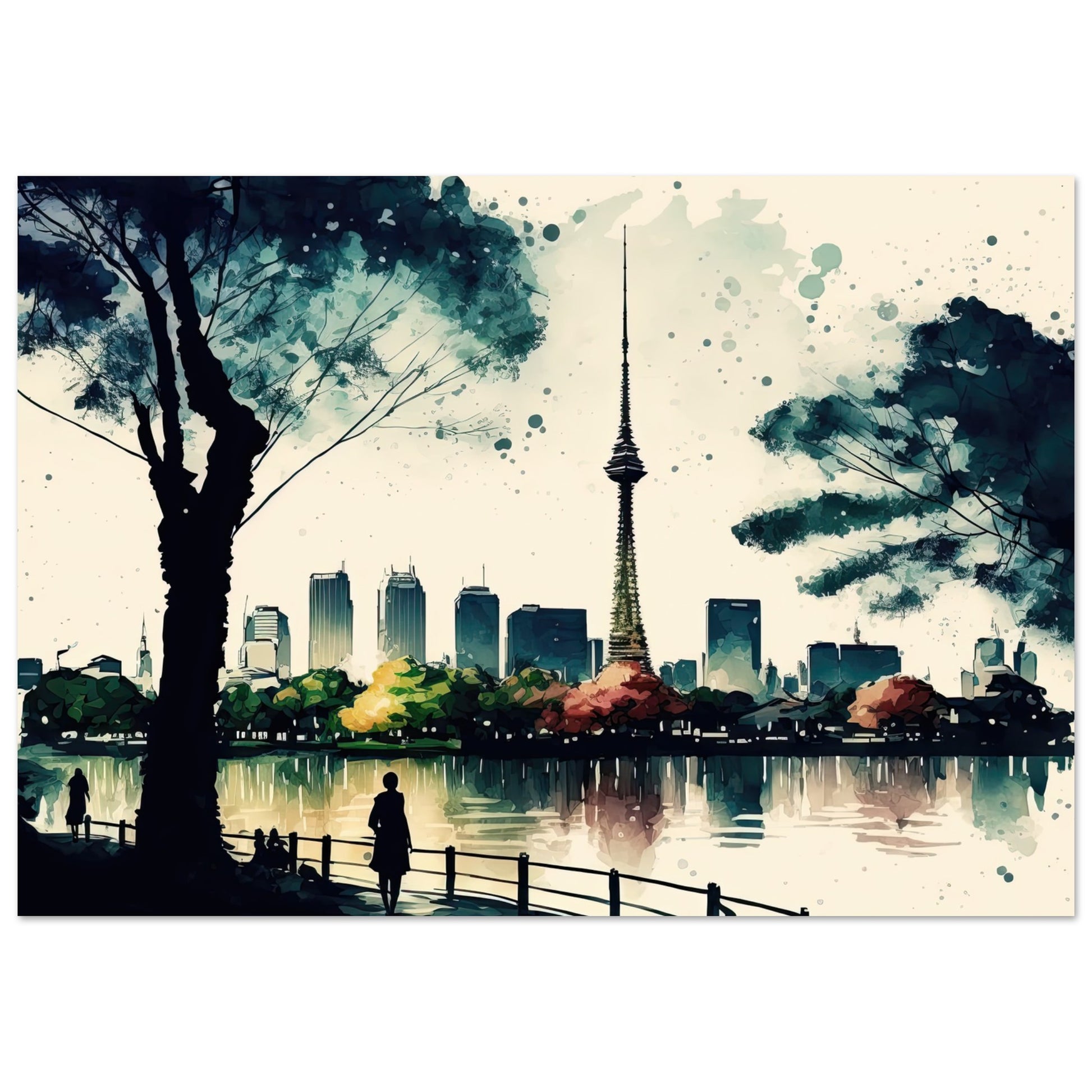 Ruhiges Tokyo, Aluminiumdruck - Stiersbeste
