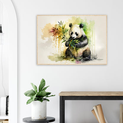 Panda Paradies, Poster mit Holzrahmen - Stiersbeste