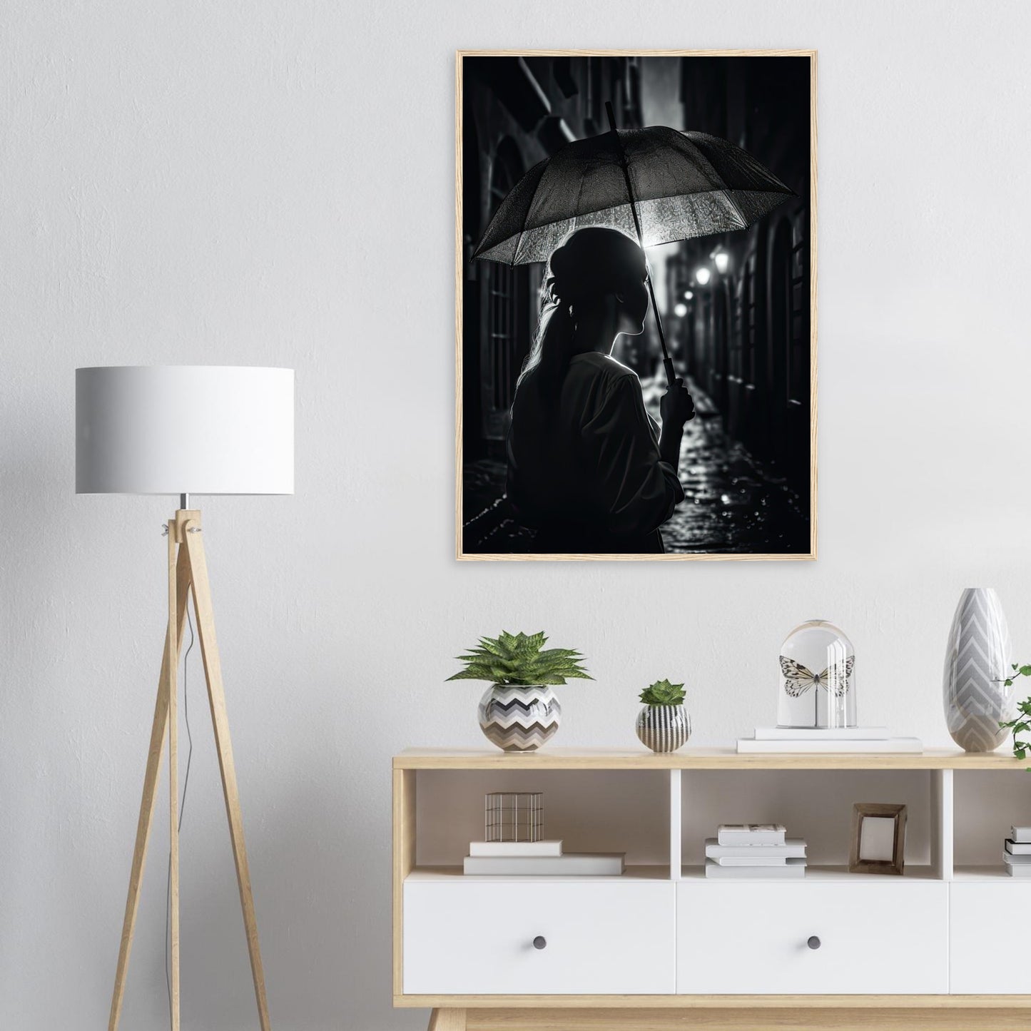 Funkeln der Nacht, Poster mit Holzrahmen - Stiersbeste