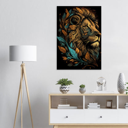 Leaf Lion, Aluminiumdruck - Stiersbeste