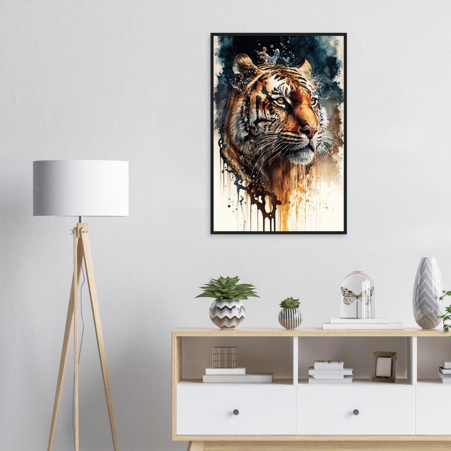 Tigeressenz, Poster mit Holzrahmen - Stiersbeste