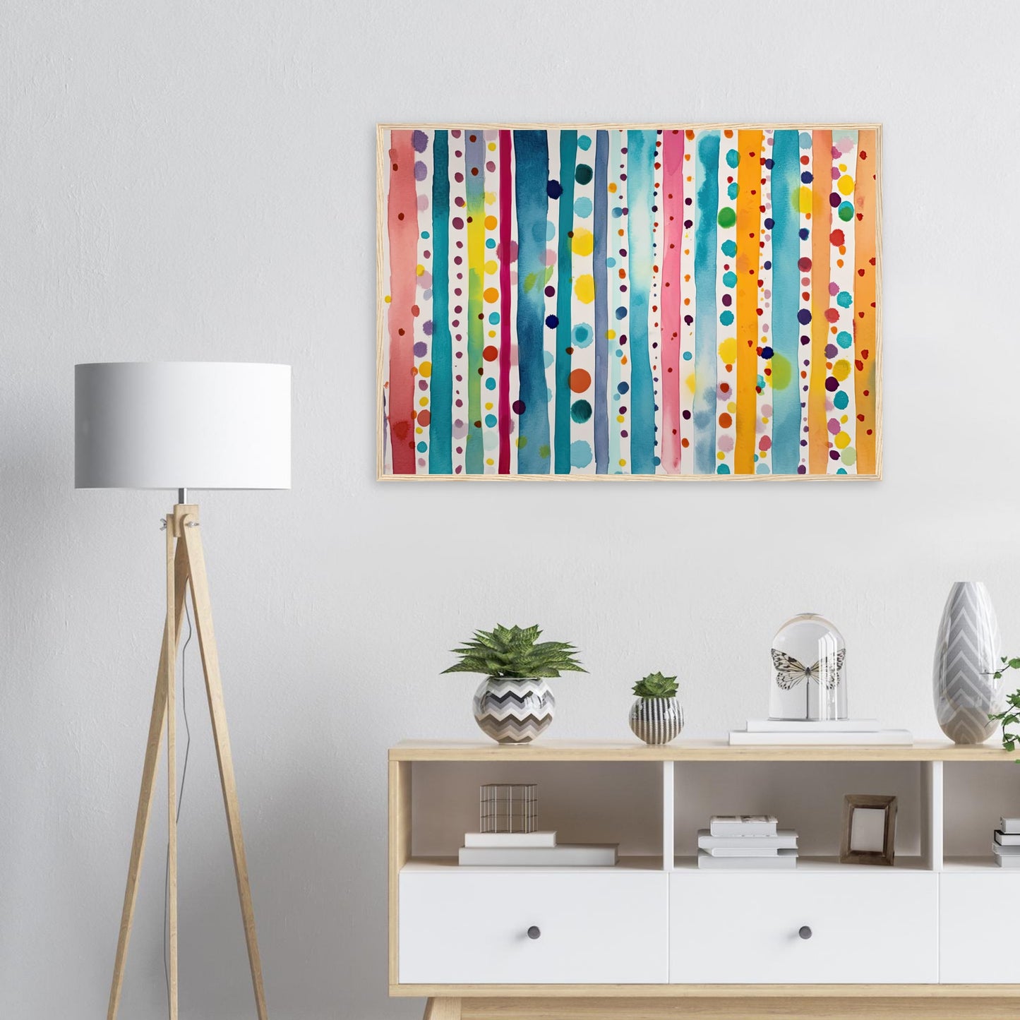 Farbwand, Poster mit Holzrahmen - Stiers Beste