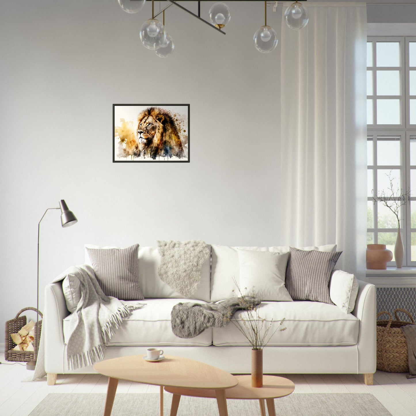 Blick in die Savane, Poster mit Alurahmen - Stiersbeste
