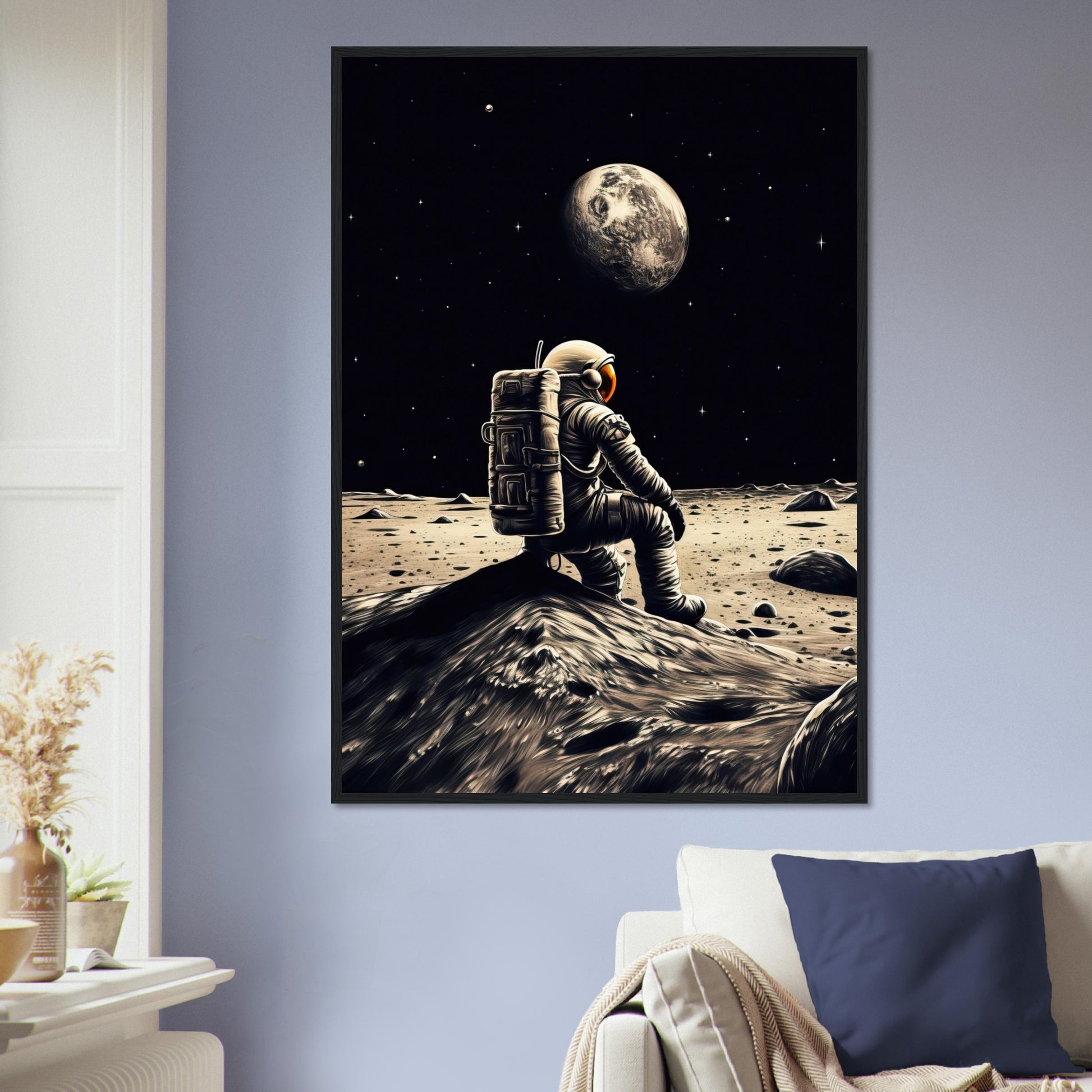 Moon Sit In, Poster mit Holzrahmen - Stiers Beste