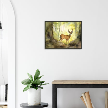 In den Wäldern der Majestät, Poster mit Alurahmen - Stiersbeste