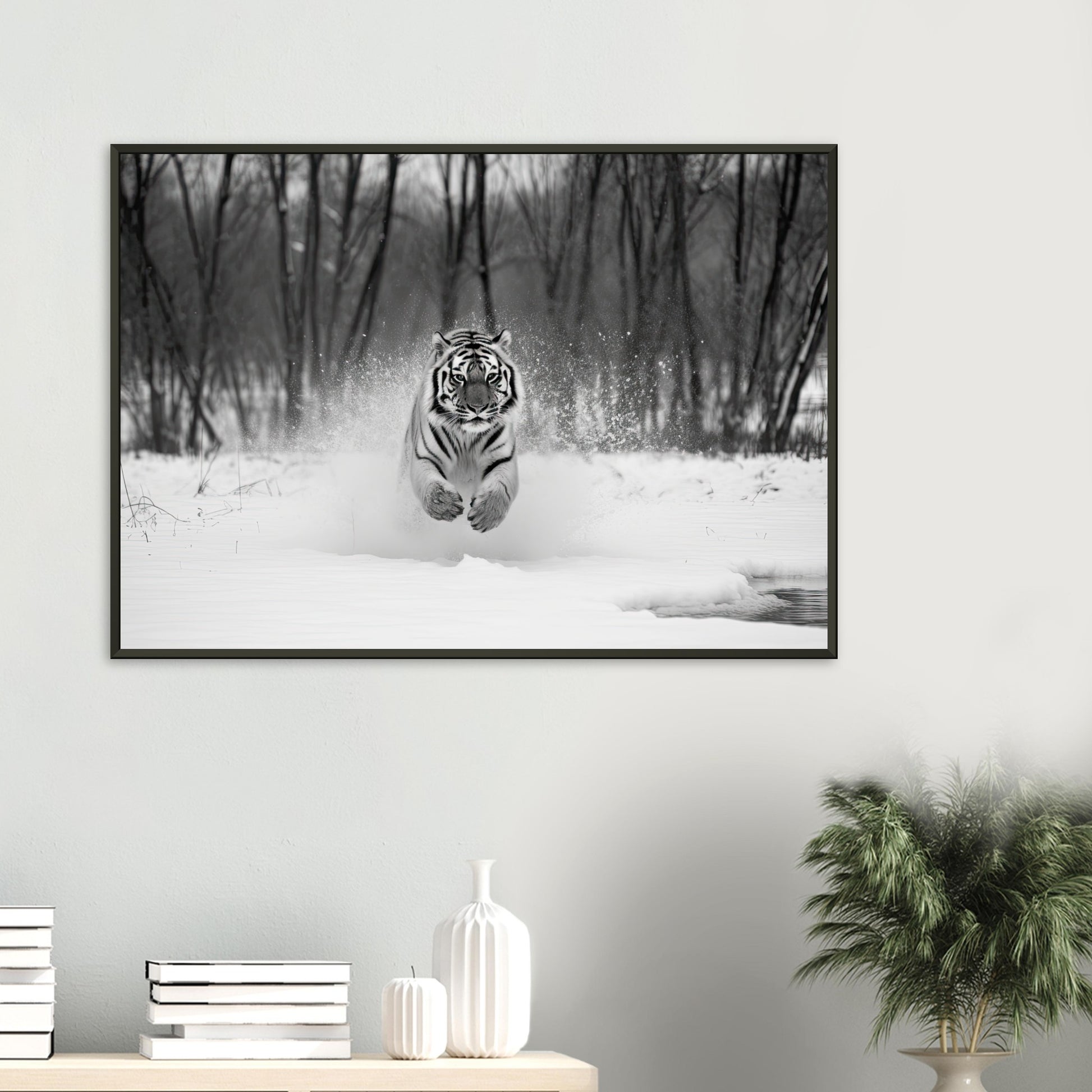 Die Jagd, Poster mit Alurahmen - Stiersbeste