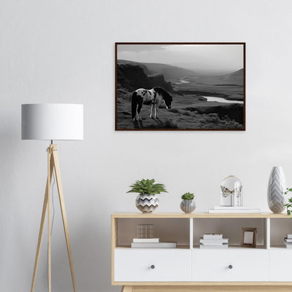 Steppenflüsterer, Poster mit Holzrahmen - Stiersbeste