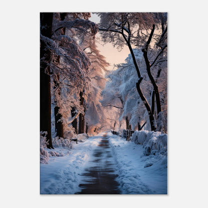 Verschneite Straßenlandschaft, Leinwanddruck - Stiers Beste