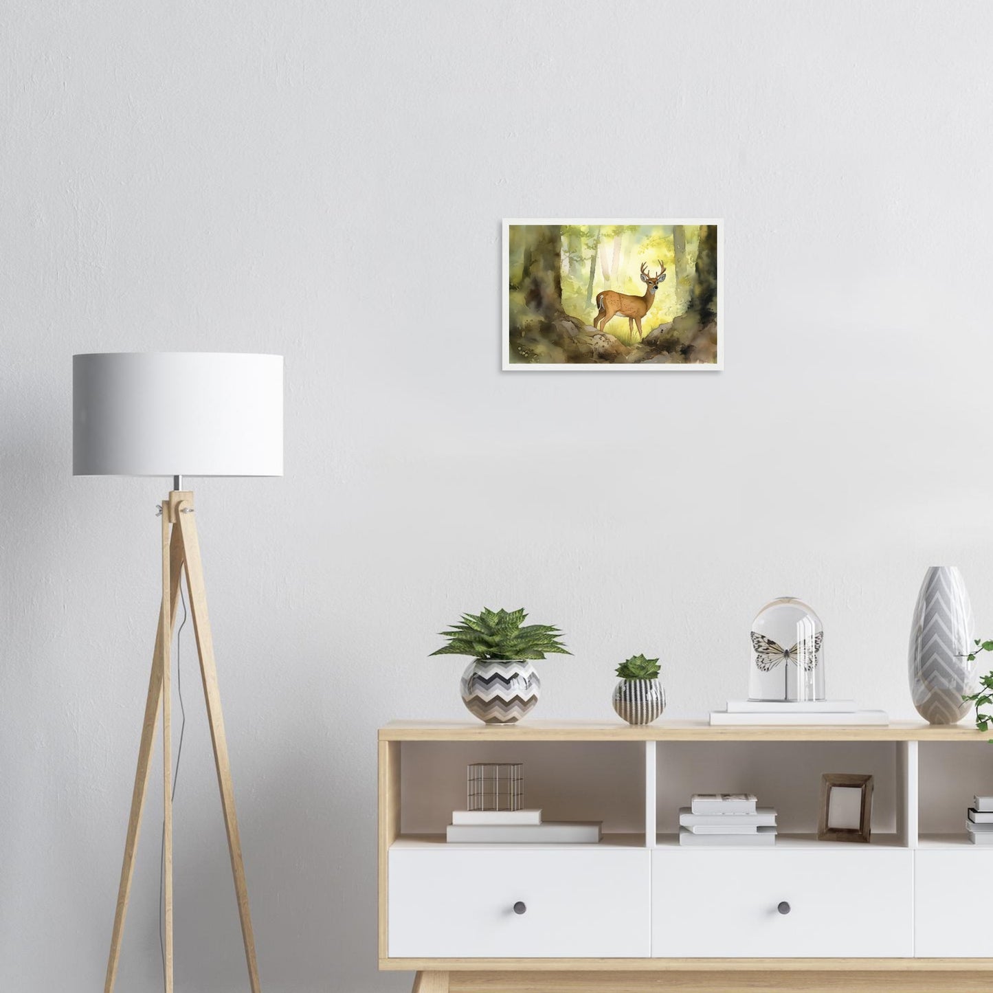 In den Wäldern der Majestät, Poster mit Holzrahmen - Stiersbeste