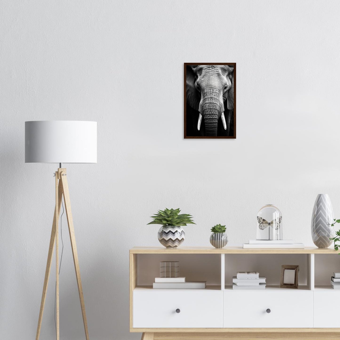 Dickhäuter, Poster mit Holzrahmen - Stiersbeste