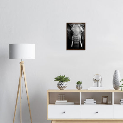 Dickhäuter, Poster mit Holzrahmen - Stiersbeste