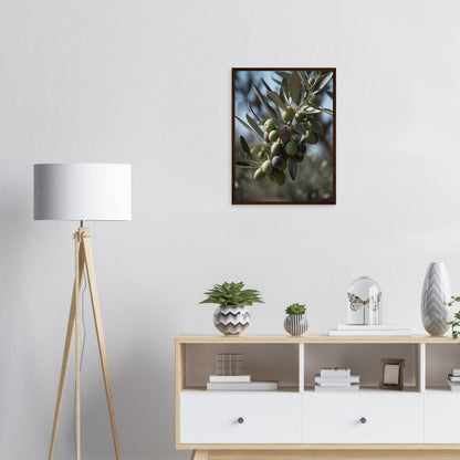 Olivenpracht, Poster mit Holzrahmen - Stiers Beste