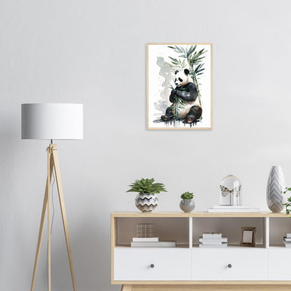 Happy Eating, Poster mit Holzrahmen - Stiersbeste