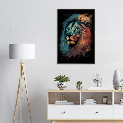 Eyes of the King, Poster mit Alurahmen - Stiersbeste