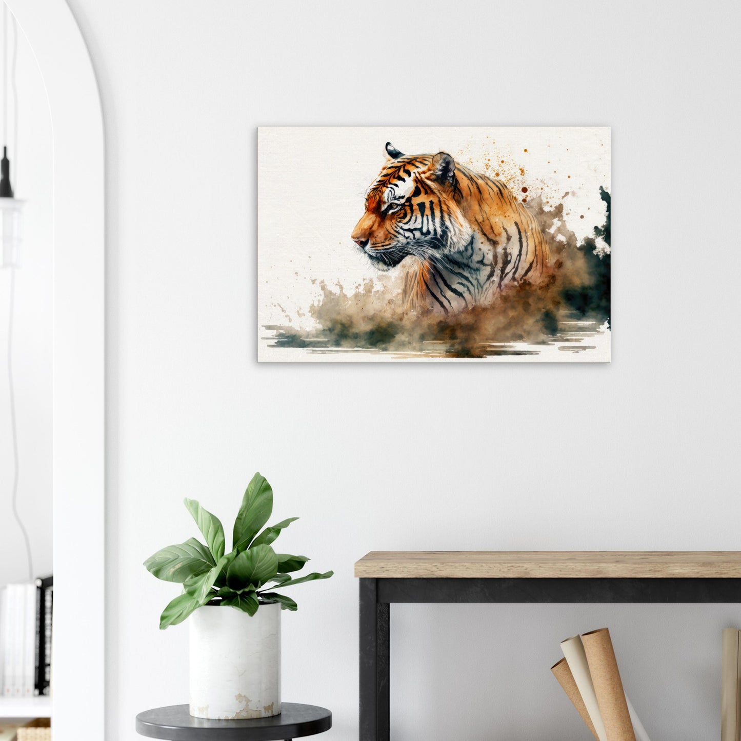 Faszination des Tigers, Leinwanddruck - Stiersbeste