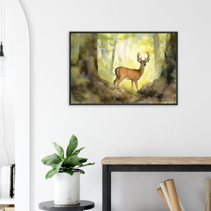 In den Wäldern der Majestät, Poster mit Alurahmen - Stiersbeste