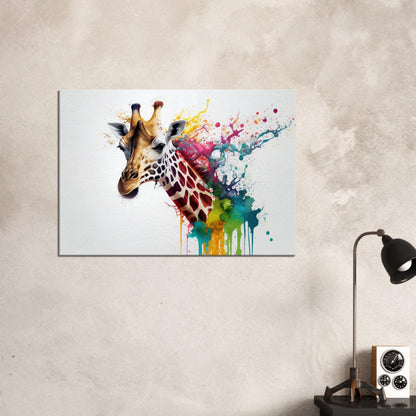 Giraffe Splash Art, Leinwanddruck - Stiersbeste