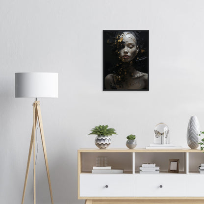 Fragmentiert, Poster mit Holzrahmen - Stiers Beste