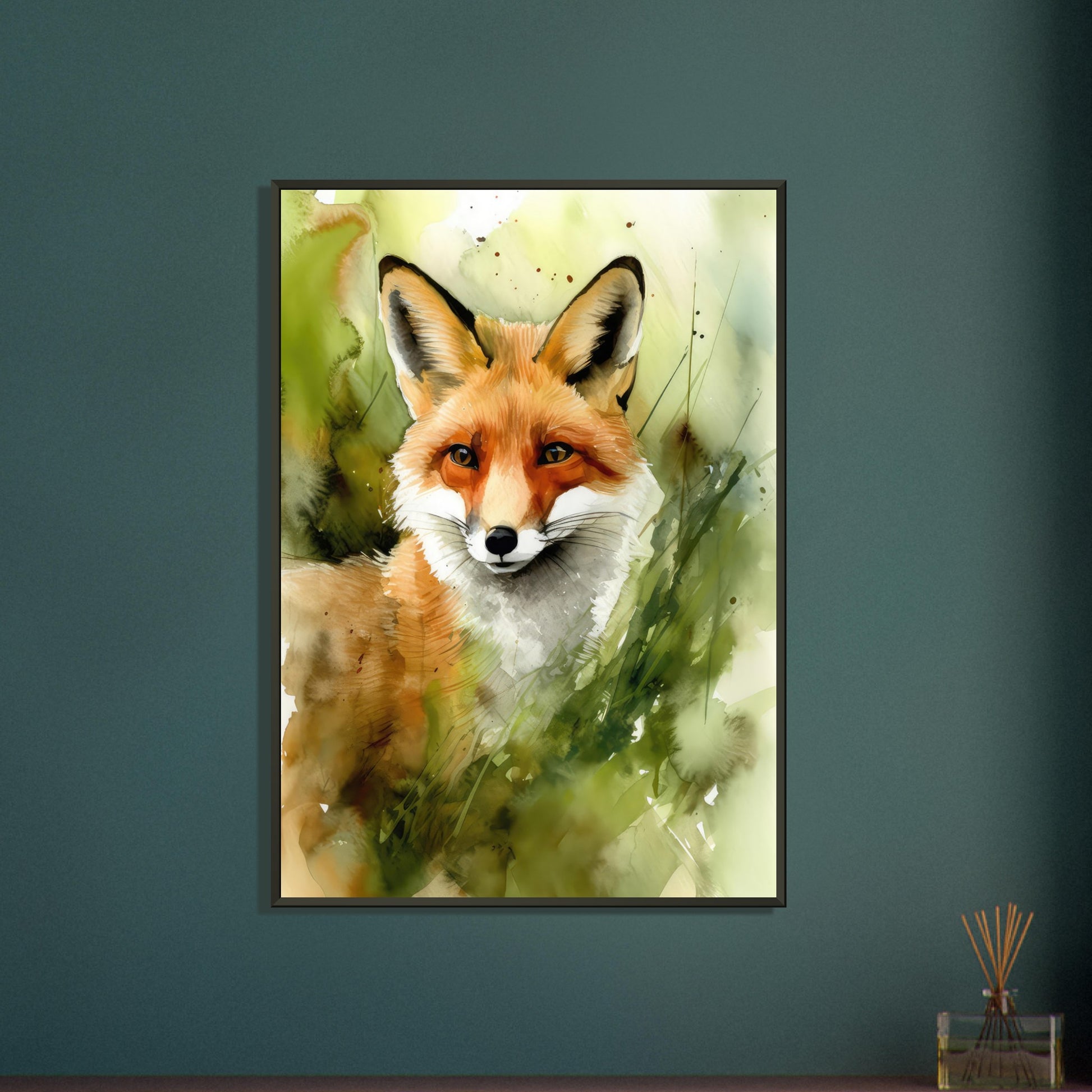 In den Augen des Fuchses, Poster mit Alurahmen - Stiersbeste