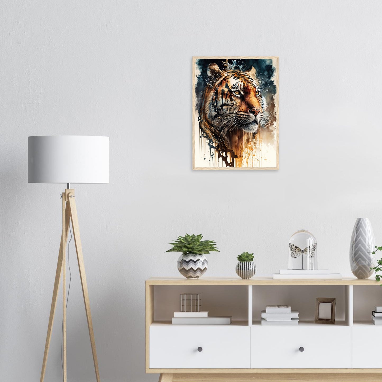 Tigeressenz, Poster mit Holzrahmen - Stiersbeste