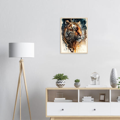Tigeressenz, Poster mit Holzrahmen - Stiersbeste