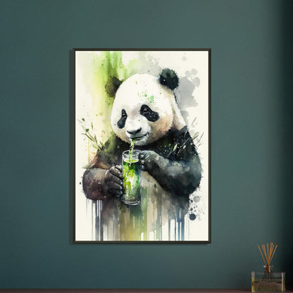 Panda Shake, Poster mit Alurahmen - Stiersbeste