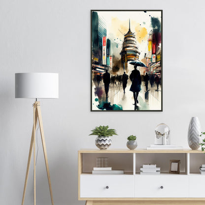 Tokyo Rush Hour, Poster mit Alurahmen - Stiersbeste