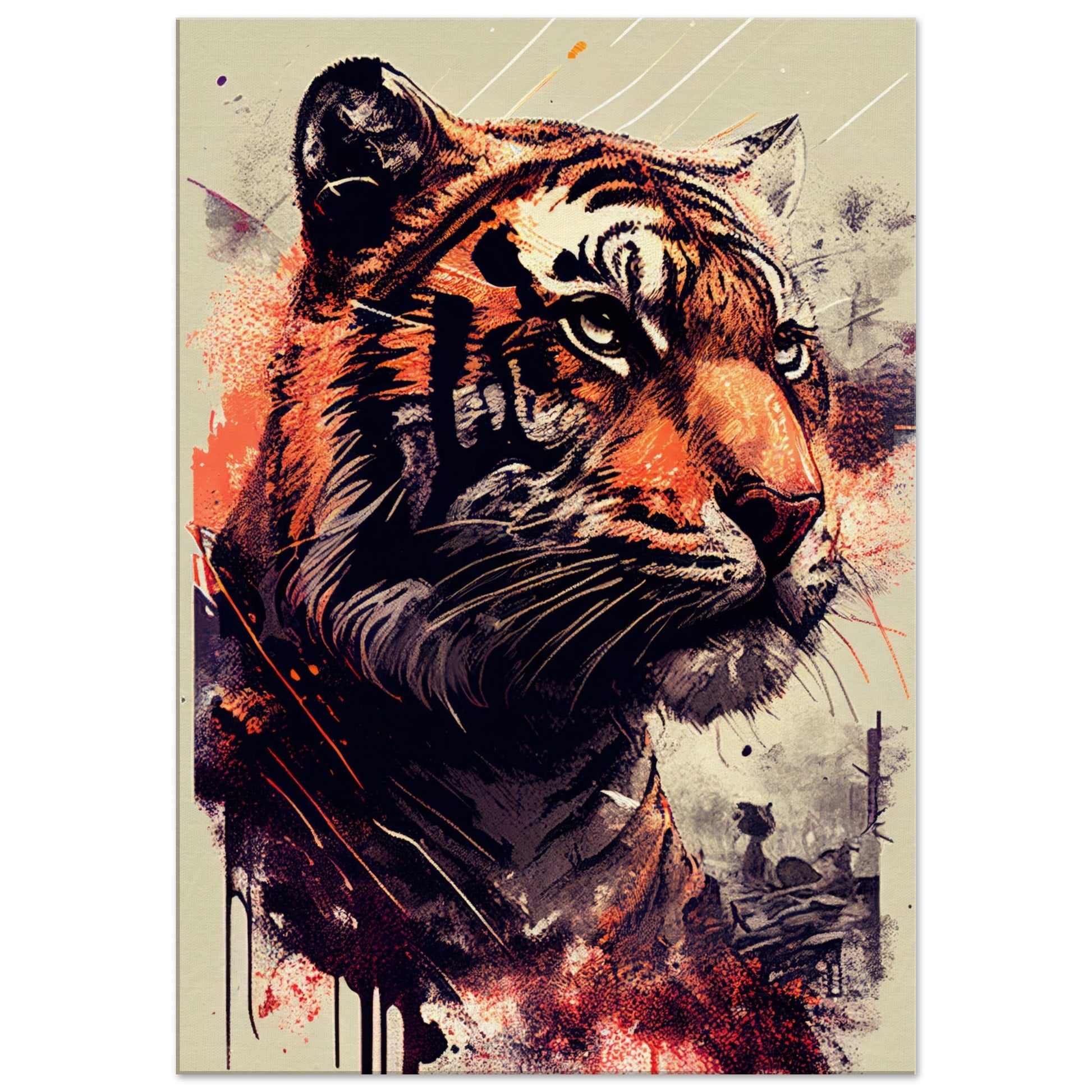 Geheimnisse des Tigerblicks, Leinwanddruck - Stiersbeste