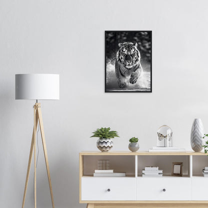 Eisige Wildnis, Poster mit Holzrahmen - Stiersbeste