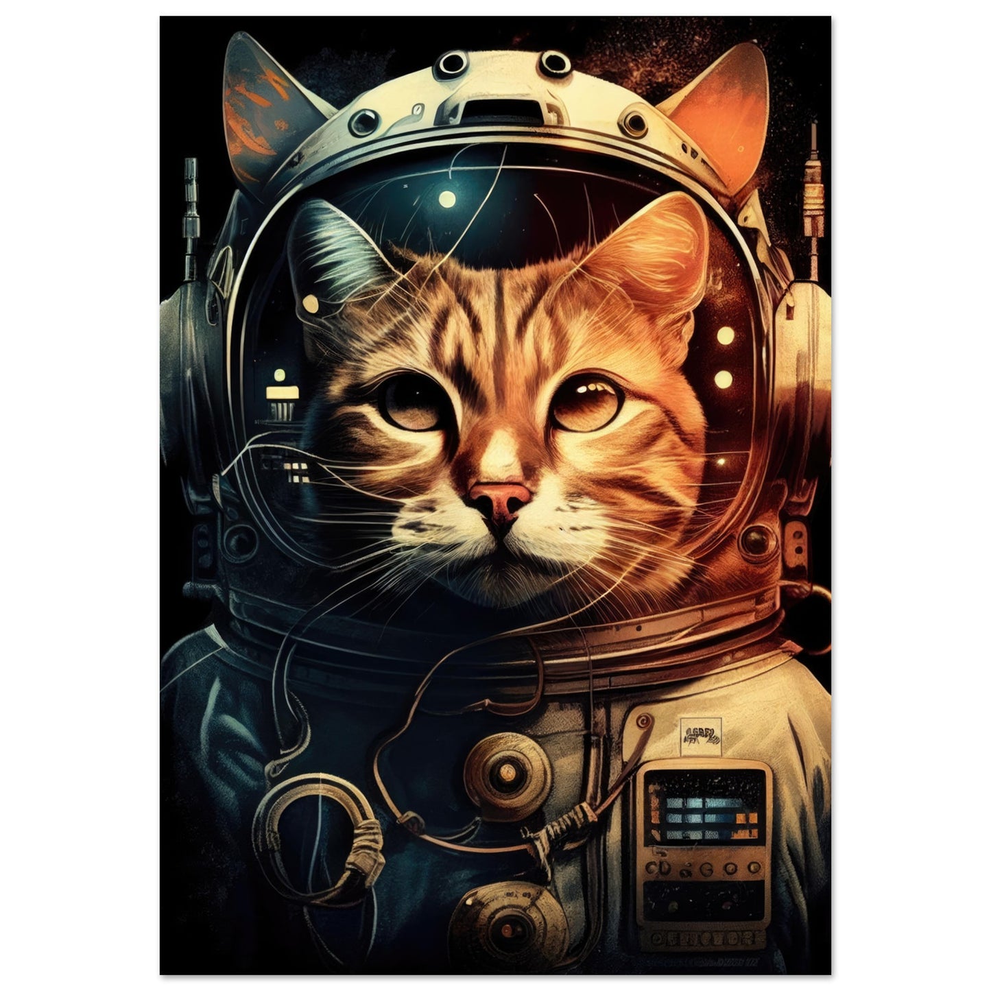 Space Cat, Aluminiumdruck - Stiersbeste