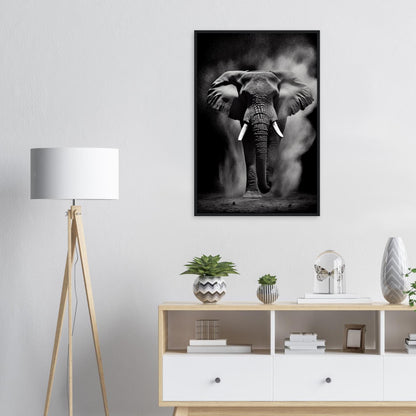Die Essenz des Elefanten, Poster mit Holzrahmen - Stiersbeste