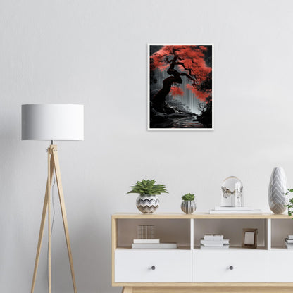 Kirschblütenfeuer, Poster mit Holzrahmen - Stiersbeste