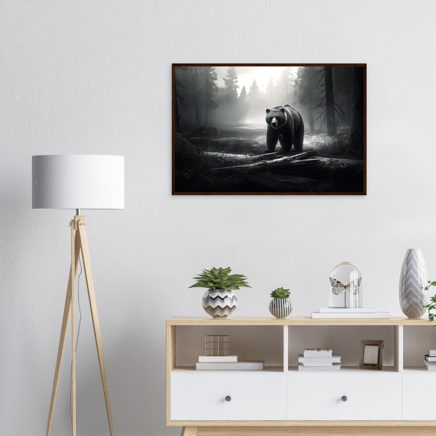 Im Reich der Bären, Poster mit Holzrahmen - Stiersbeste