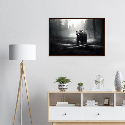 Im Reich der Bären, Poster mit Holzrahmen - Stiersbeste