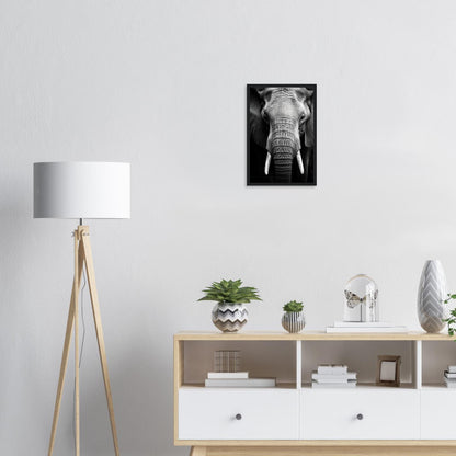Dickhäuter, Poster mit Holzrahmen - Stiersbeste