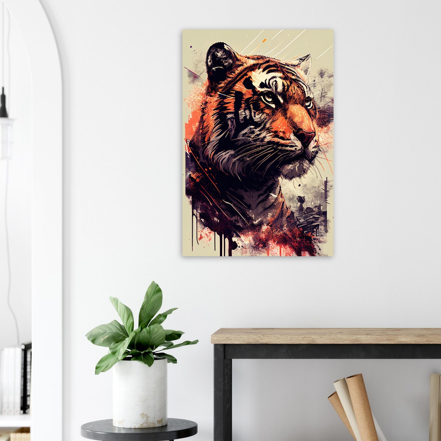 Geheimnisse des Tigerblicks, Aluminiumdruck - Stiersbeste
