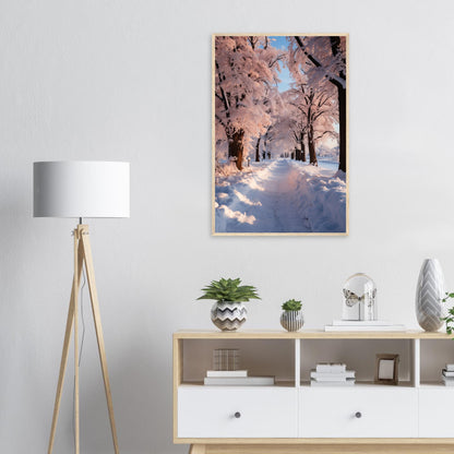 Winterlandschaft, Poster mit Holzrahmen - Stiers Beste