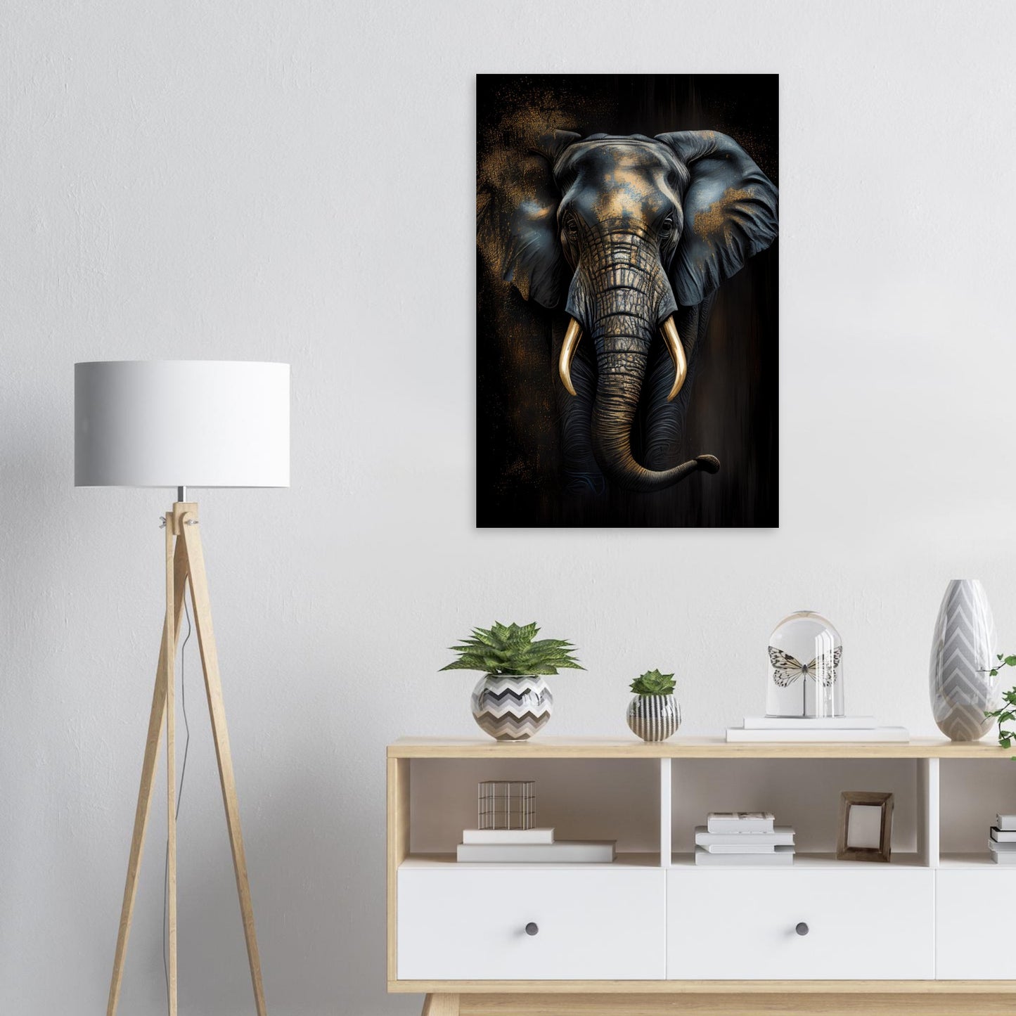 Der glanzvolle Elefant, Aluminiumdruck - Stiersbeste