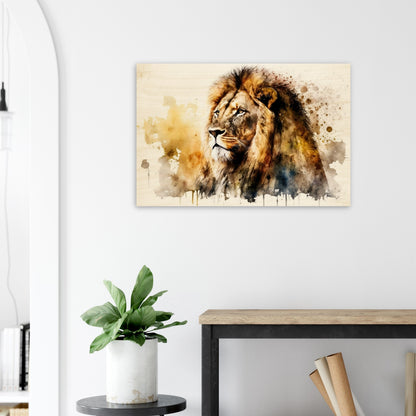 Blick in die Savane, Holzdruck - Stiersbeste