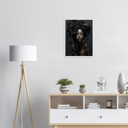 Dark Fragments, Poster mit Holzrahmen - Stiers Beste
