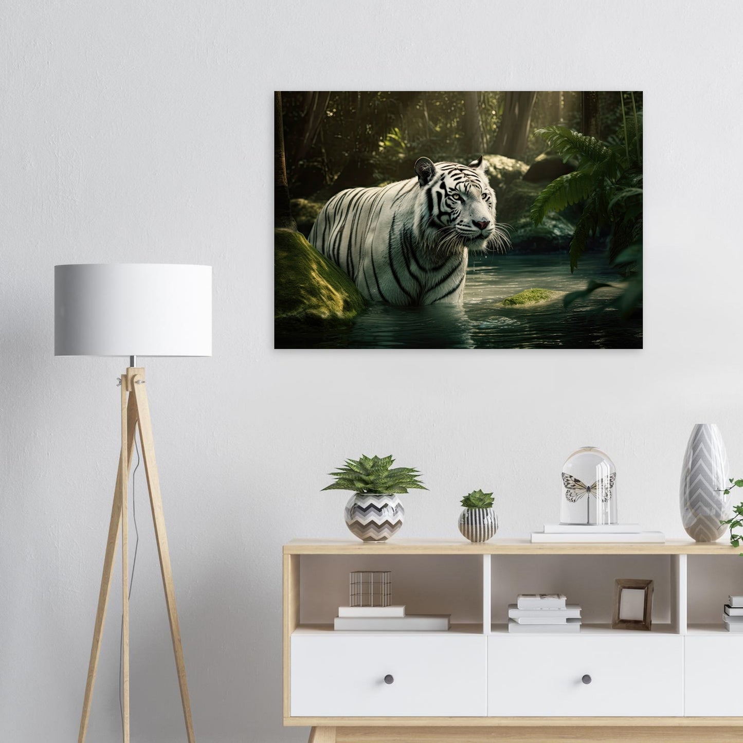 Tiger Bad, Holzdruck - Stiersbeste