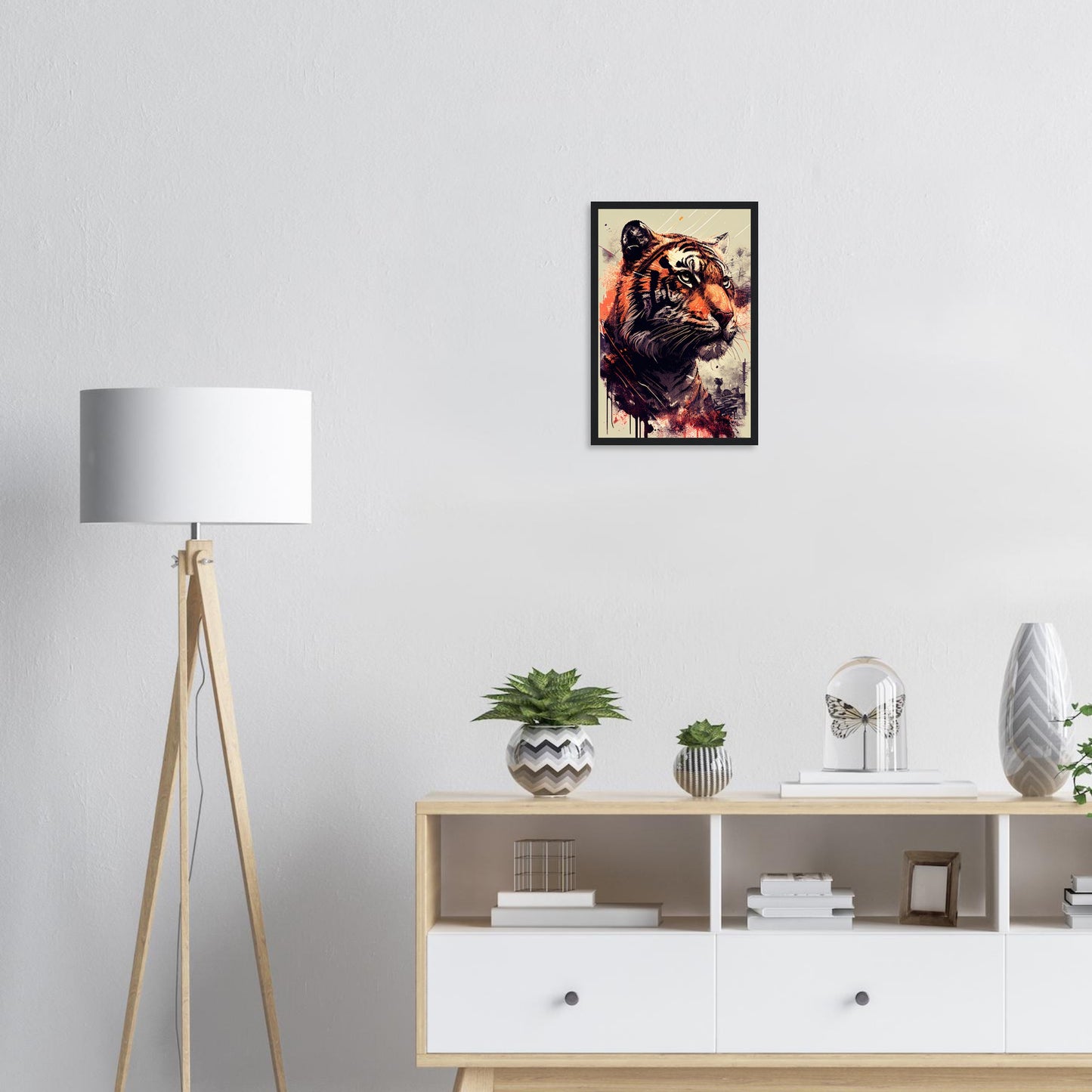 Geheimnisse des Tigerblicks, Poster mit Holzrahmen - Stiersbeste